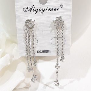 925 Sliver Cubic Zirconia Drop Earrings